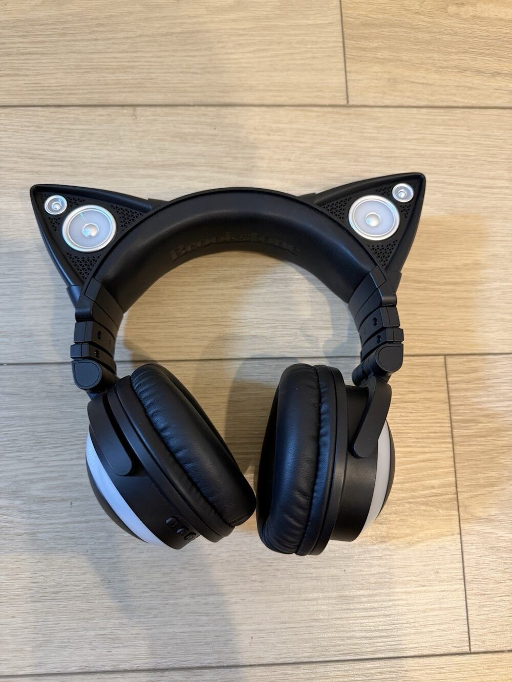 Brookstone Wireless Cat Ear Bluetooth Color Changing Headphones